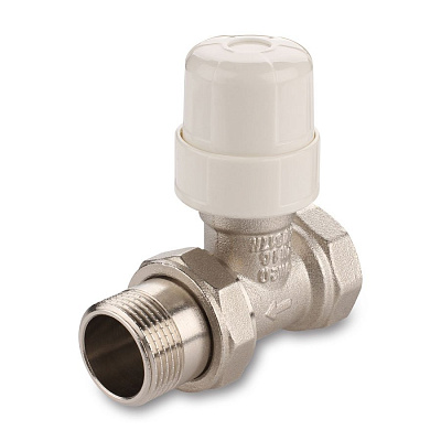 Клапан радиаторный 3/4", прямой, термостатический, с уплотнением, AQUALINK