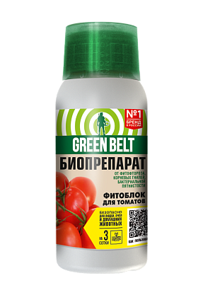 Фитоблок биофунгицид для томатов, Ж (10*9 КОЕ/мл Basillus штамм 63-) (фл 100 мл) GREEN BELT