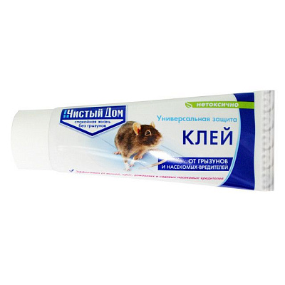 Клей от грызунов и насекомых Чистый дом туба 60 г   
