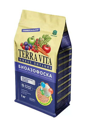 Биоазофоска TERRA VITA удобрение минеральное комплексное пак 1 кг