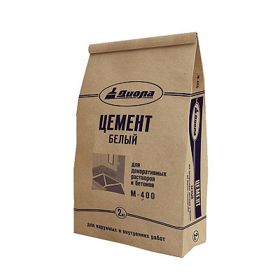 Цемент белый М-400 Диола, 2 кг 