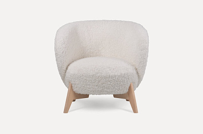 Кресло Тилар 75х80х76см Cozy Milk цвет: белый