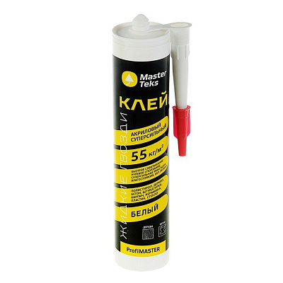 Клей акриловый MasterTeks PM суперсильный 55кг/м2 белый 430гр