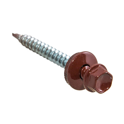 Саморез КРсв. 4,8х70 RAL-3005 (вин.-красн.) (30шт) - коробка с ок.