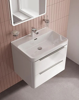 Тумба подвесная "CLOUD X 70" 2 ящика с раковиной, белая (Ш703хГ465хВ500), IDDIS