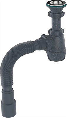 Сифон для умывальника Aquant 1 1/4"х40, с т/г 40х40/50,гранит 