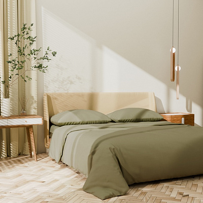 КПБ LoveLife дуэт Ripe olive 143*215см-2шт,225*240см,50*70см-2шт100%хлопок,сатин125г/м² 