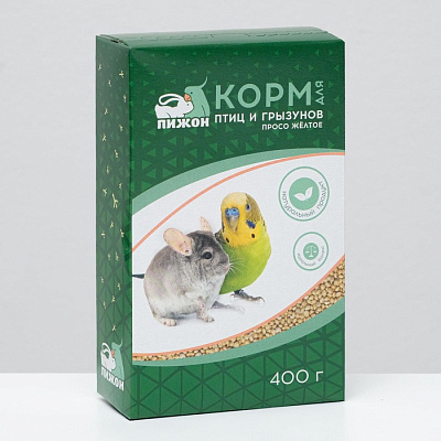 Корм "Пижон" просо жёлтое для птиц и грызунов 400 г
