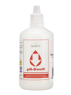 Удобрение для гидропоники "GroBro" PH DOWN, 100мл 