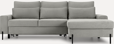 Диван угловой Харинг Soft Grey Шенилл 242х170х90см угол левый, цвет: серый (к-т из 3-х)