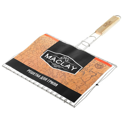 Решетка гриль для рыбы двойная Maclay, нержав.сталь, размер 33,8х250 см 