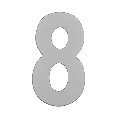 Номер  дверной "8" металл СР (хром) MARLOK