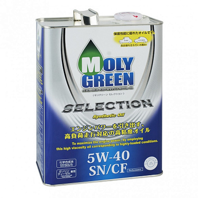 Масло моторное 5W40 Molygreen Selection SN/CF Синтетическое 4л