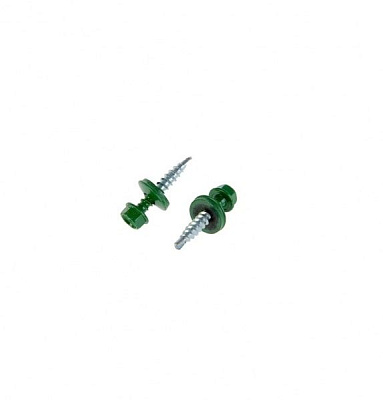Саморез КРсв. 4,8х35 RAL-6002 (зелёный) (60 шт) - ведро малое
