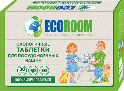 Средство для ПММ ECOROOM 30 таблеток бесфосфатные