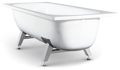 Ванна стальная GoldenFrog 1600*700*360 с опорной подставкой, без сифона