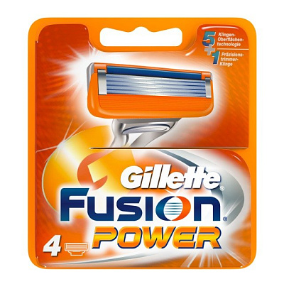 Кассеты сменные FUSION Power для бритья 4шт*