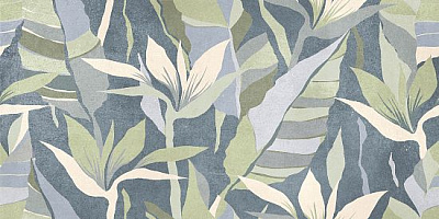 Плитка настенная GlobalTile "Доминика/Dominica" 30х60 см. цвет ,синий тропики 9 шт. 1,62м2 в упак
