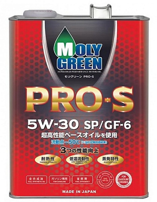 Масло моторное 5W30 Molygreen PRO S, SP/GF-6 Синтетическое 4л