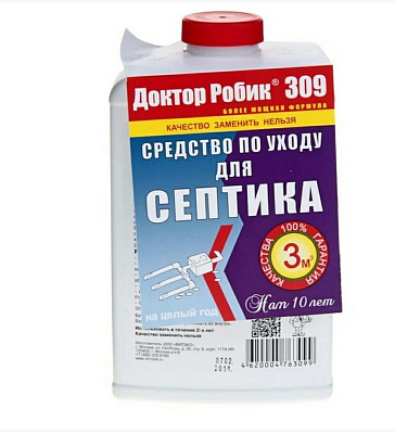 Средство по уходу за септиком 798 мл. Доктор Робик 309