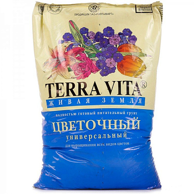 Грунт Живая земля TERRA VITA цветочная 25л 
