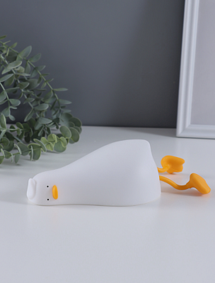 Фигурка световая RISALUX «Спящая утка», 2 Вт, LED-ночник антистресс, RGB, USB, 10×10×21 см