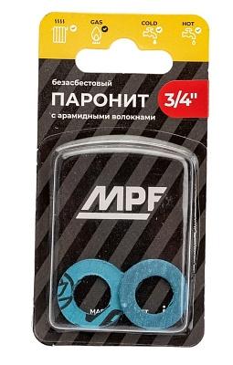 Прокладка паронитовая безасбестовая MPF 3/4" (2 шт.), МР