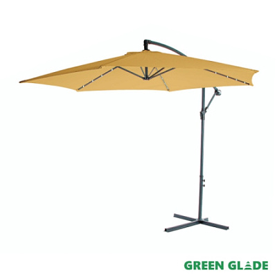 Зонт садовый Green Glade 6013 с LED подсветкой светло-коричневый