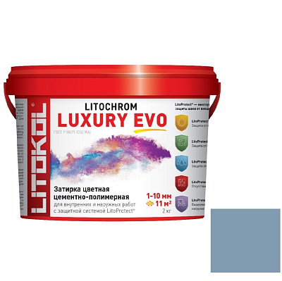 Затирка LITOCHROM LUXURY EVO LLE 360 цвет:сизый 2кг Промо
