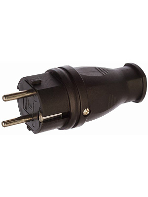 Вилка прямая каучук 2Р+РЕ 16А 250В IP44 TDM