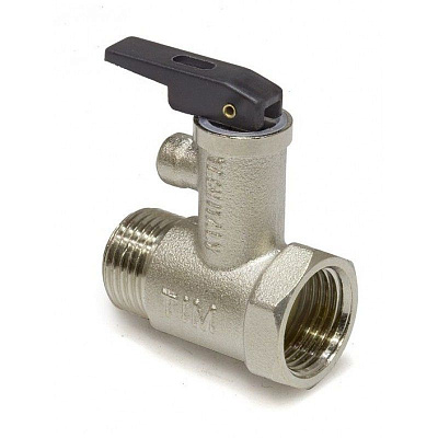 Клапан предохранительный TIM 1/2", 7 бар, для бойлера с ручкой сброса