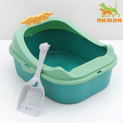 Туалет с бортом 43х35х25,5см зелёный