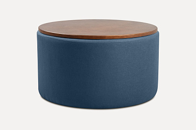 Пуф Арис-2 70х70х40см Textile Blue цвет: синий
