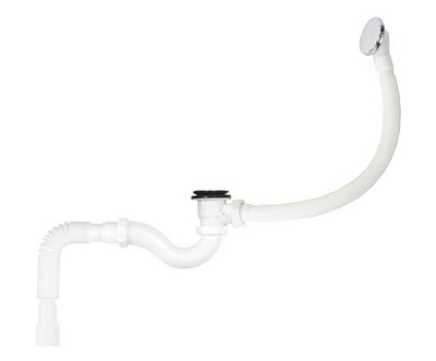 Сифон для ванны Aquant 1 1/2"х40 перел автомат утапл грибок метал с т/г 40х40/50