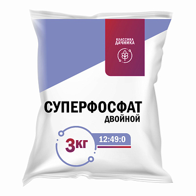 Удобрение Суперфосфат двойной азотсодержащий  3кг N:P:K 12:49:0