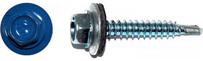 Саморез КРсв. 4,8х70 RAL-5005 (насыщ. синий) (30шт) - коробка с ок.