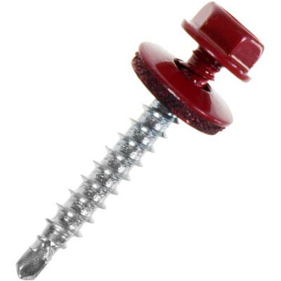 Саморез КРсв. 4,8х35 RAL-3011 (тём.-красн.) (250шт) - ведро М