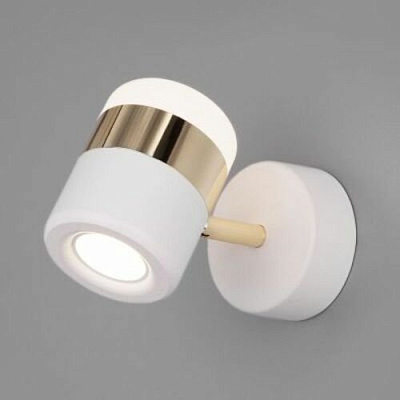 Спот Oskar белый/золото LED 9W  3 м.кв.20165/1 