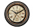 001366 Часы настенные пластиковые 23.2x23.2x5.4 корпус коричневый античная бронза