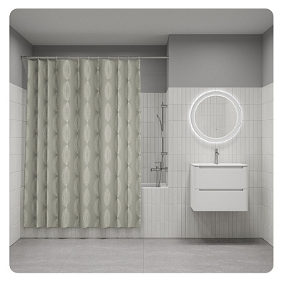 Штора для ванной 180*200 см (классический узор), IDDIS, BD05P18i11