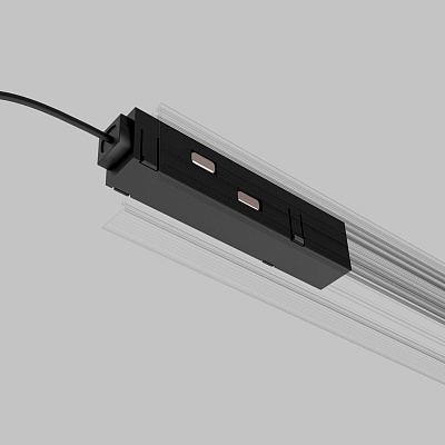 Ввод питания для однофазного шинопровода Slim Magnetic, чёрный 