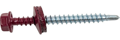 Саморез КРсв. 4,8х51 RAL-3005 (вин.-красн.) (60шт) - коробка с ок СФ