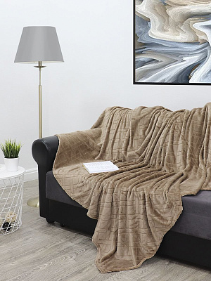 Плед Absolute w-плетёнка 200*220 см  синий TF FNC DKBL