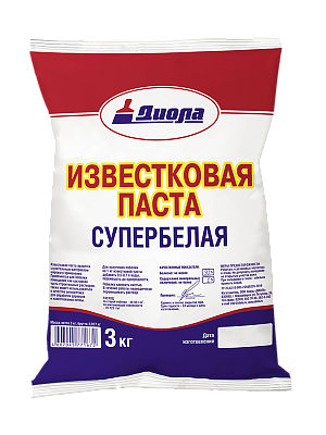 Известковая паста отбеленная 3 кг Диола