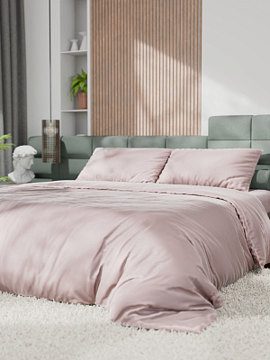 КПБ Этель Дуэт Tencel 155*210см-2шт, 230*245см, 50*70см-2шт, цв.пудра 