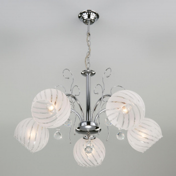 Светильник подвесной Оптима, хром Е27*5*60Вт (20 м2)