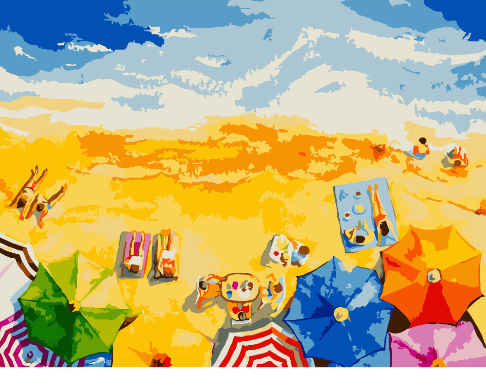 88122 Картина по номерам Пляж 40х50 см.