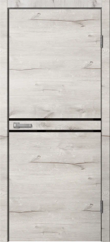 Полотно дверное ПВХ 700 дуб арктик (LF03) черный пластик