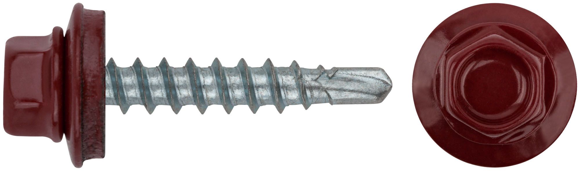 203551 Саморез КРсв. 4,8х28 RAL-3011 (тёмно-красн.) (60 шт) - ведро малое Э
