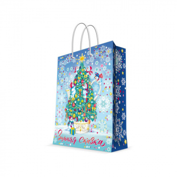 Пакет бумажный для сувенирной продукции с ламинацией, плотность 140 г/м2 / 33*45,7*10,2см 86268